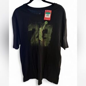 Jordan Black T-Shirt with Green Number Graphic